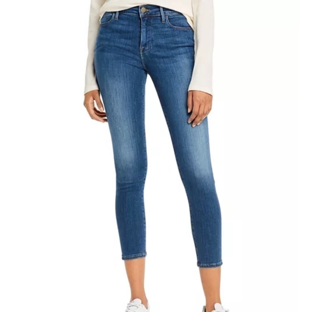 Frame Le High Skinny Crop Jeans in Sulham Wash Size 26